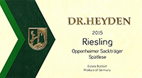 Dr/ Heyden Oppenheimer Sacktraeger Riesling Spätlese