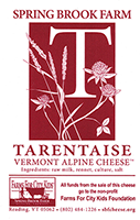 Spring Brook Tarentaise cheese