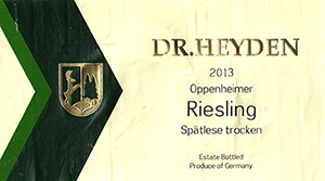 Dr Heyden Oppenheimer Riesling