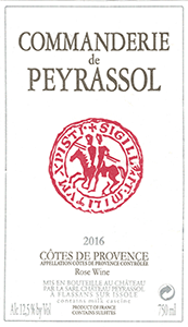 Commanderie de Peyrassol Côtes de Provence