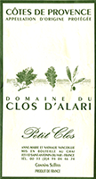 Domaine du Clos d’Alari Petit Clos Côtes de Provence