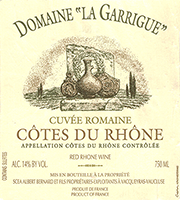 Domaine “La Garrigue“ Côtes du Rhône Cuvée Romaine