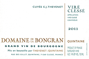 Domaine de la Bongran Cuvée E.J. Thevenet Viré-Clessé