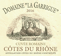 Côtes du Rhône Cuvée Romaine Domaine La Garrigue