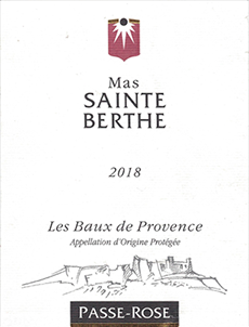 Mas Sainte Berthe Les Baux de Provence Rosé Passe-Rose