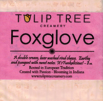 Tulip Tree Foxglove cheese from Indianapolis, Indiana