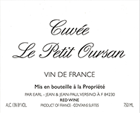 Jean et Jean-Paul Versino Vin de France Cuvée Le Petit Oursan