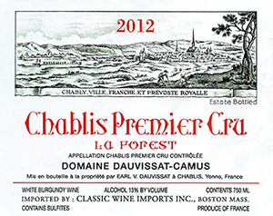 Domaine Dauvissat-Camus La Forest Chablis Premier Cru