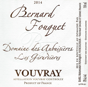 Bernard Fouquet ‘Les Girardières’ Vouvray 