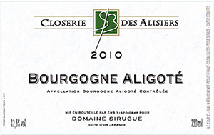 Closerie des Alisiers Bourgogne Aligoté
