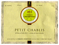 Petit Chablis Domaine Chenevières