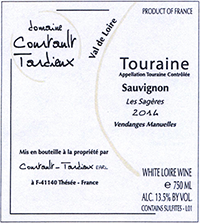 Domaine Courtault-Tardieux Touraine Sauvignon ‘Les Sagères’