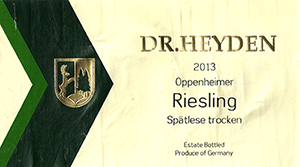 Dr. Heyden Oppenheimer Riesling Spätlese Trocken