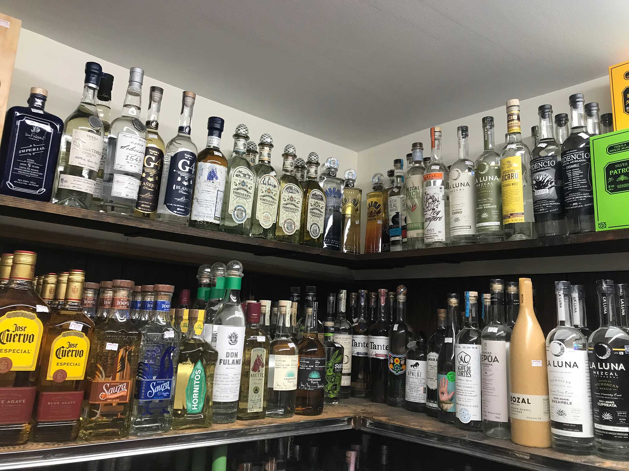 tequila shelf