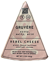 Vegan Gruyere Cheese from Rebel, Austin, Texas