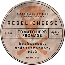 Tomato Herb Vegan cheese spread from Rebel, Austin, Texas