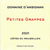 Domaine d’Ansignan Petites Grappes Côtes du Roussillon