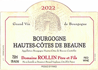 Domaine Rollin Hautes-Côtes de Beaune Rouge